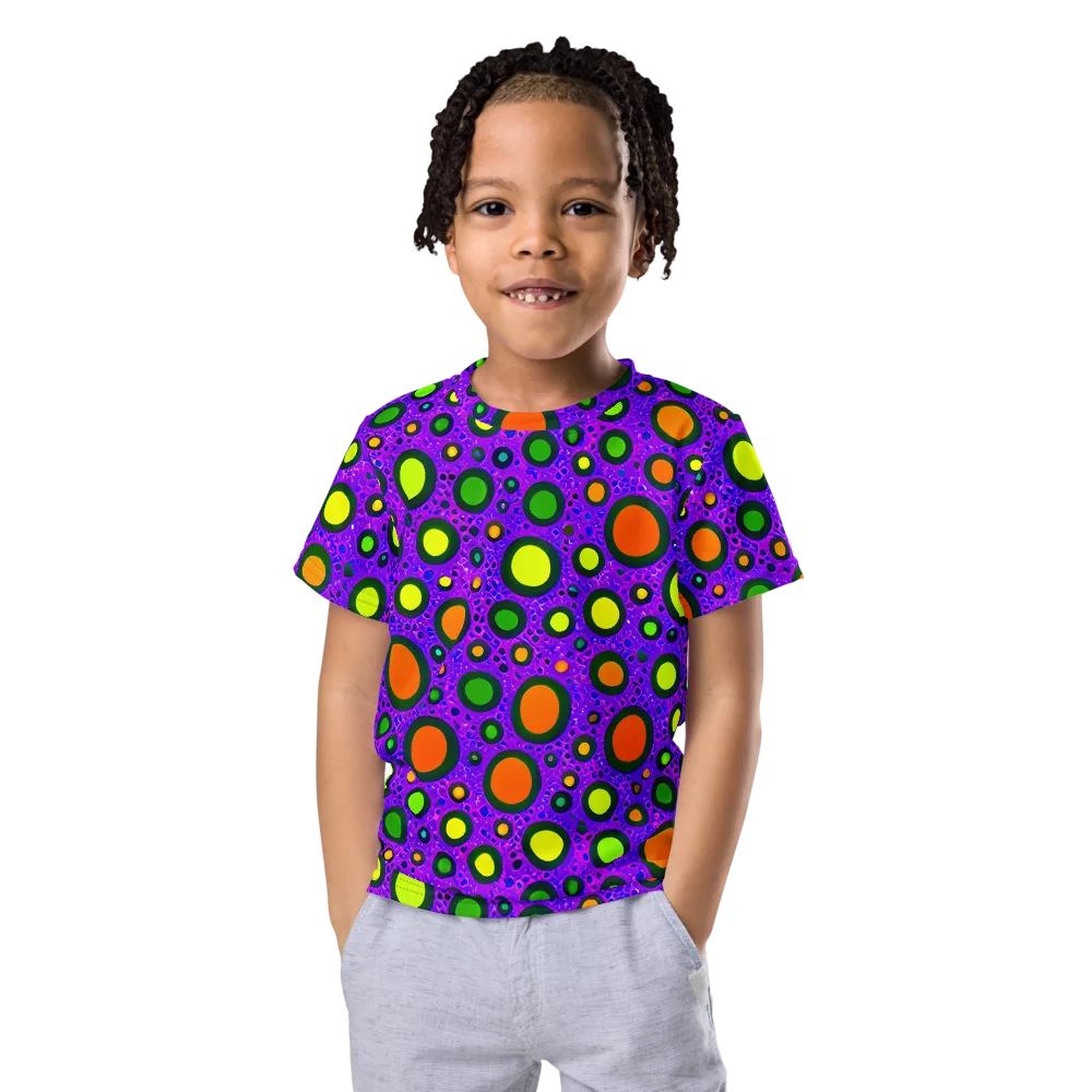 Luminous Bubbles on Kids Crew Neck T-Shirt — Front