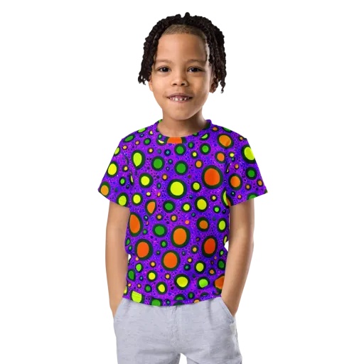 Luminous Bubbles on a Kids Crew Neck T-Shirt