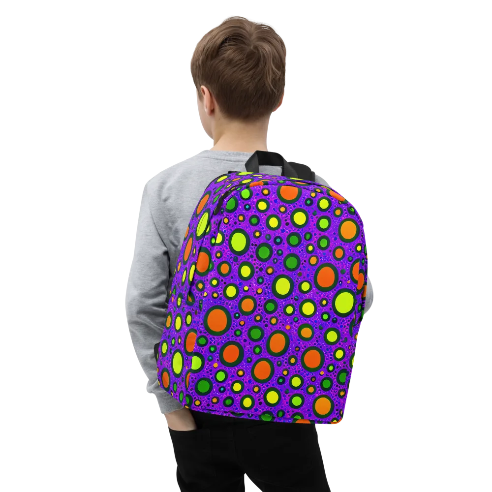 Luminous Bubbles on Minimalist Backpack — Zoomed-in