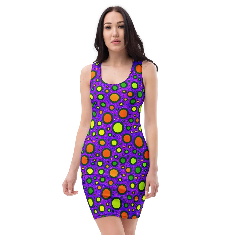 Luminous Bubbles on Bodycon Dress — Front