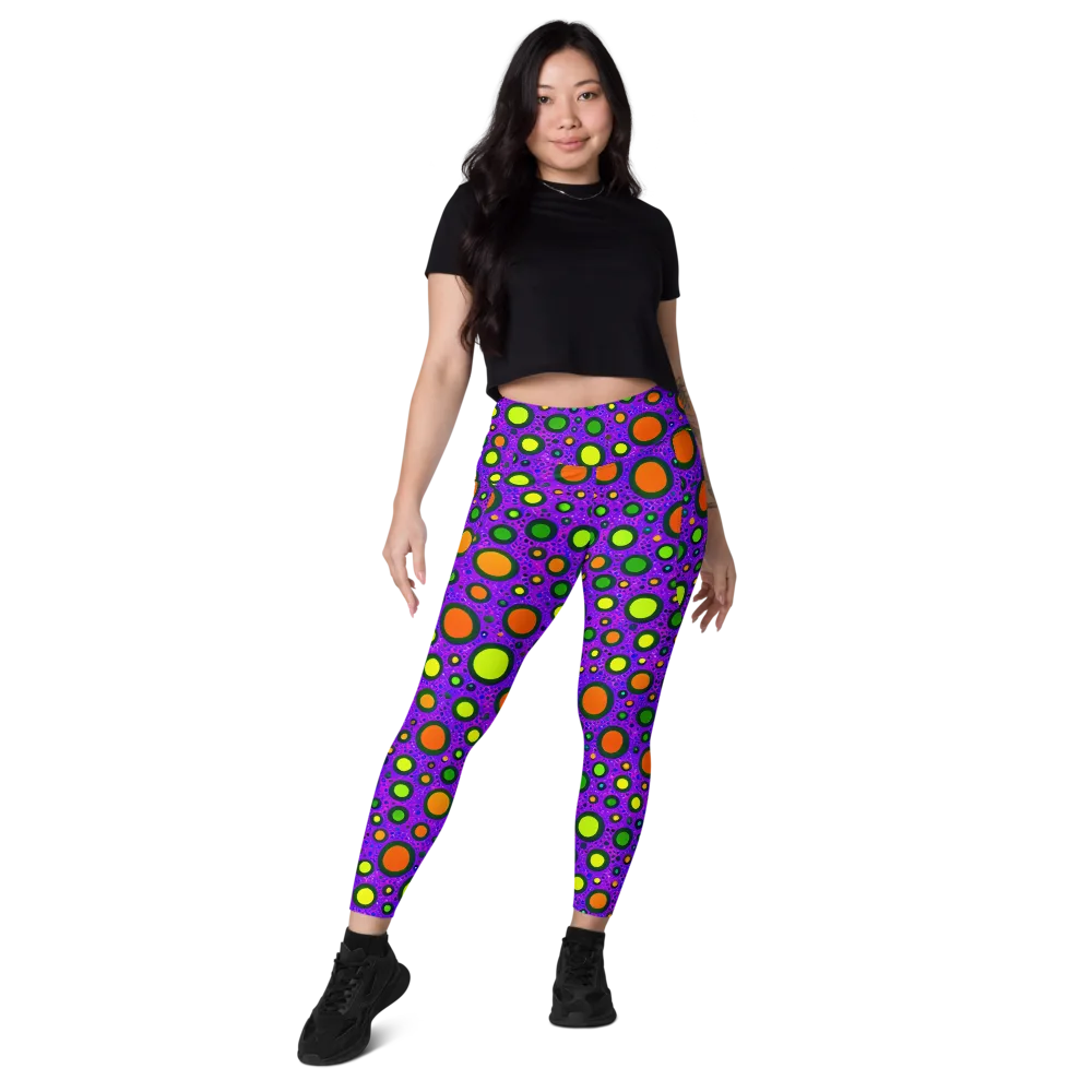 Luminous Bubbles on Leggings with Pockets — Front