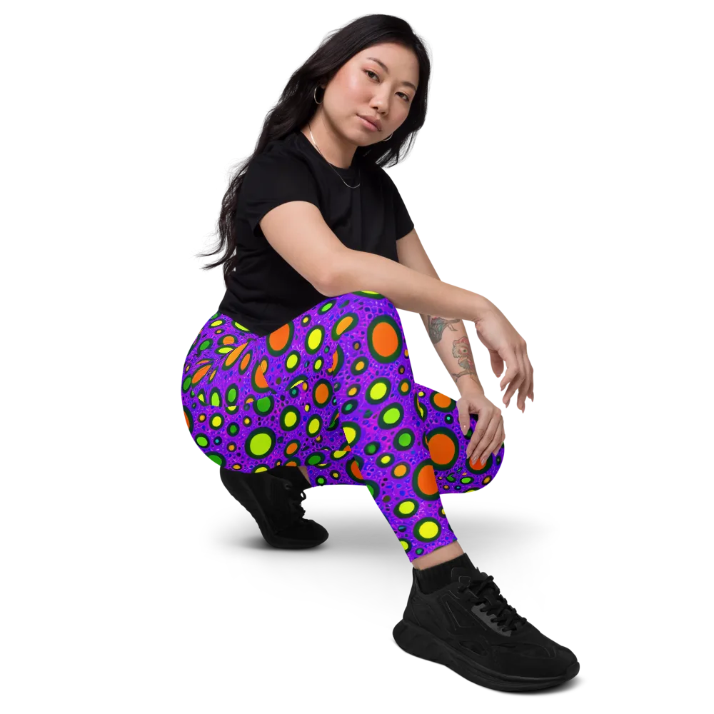 Luminous Bubbles on Leggings with Pockets — Right Front