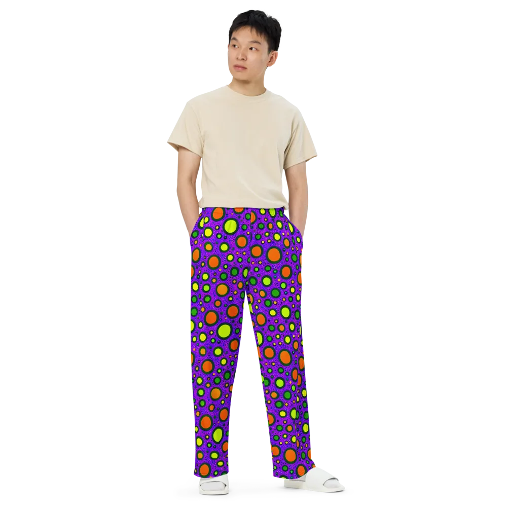 Luminous Bubbles on Wide-Leg Pants — Front