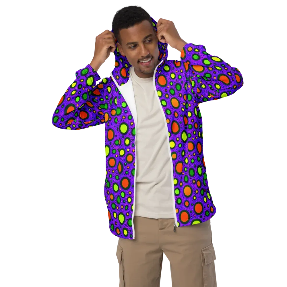 Luminous Bubbles on Men's Windbreaker — Front