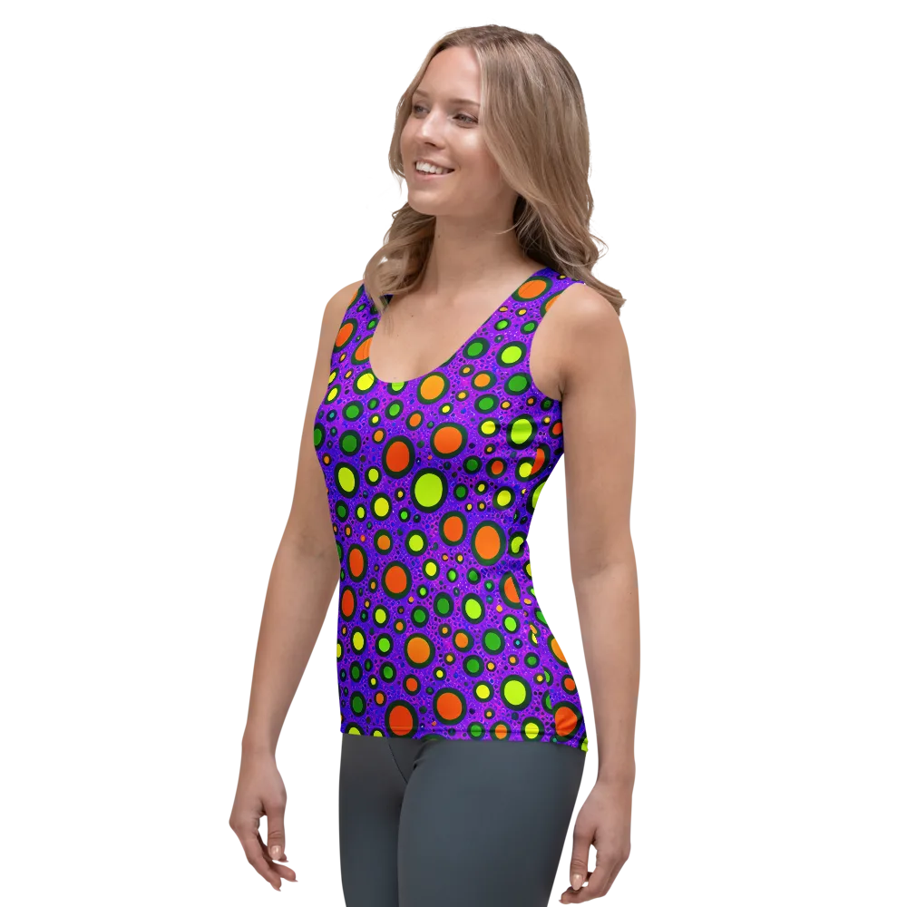 Luminous Bubbles on Women's Tank Top — Left Front