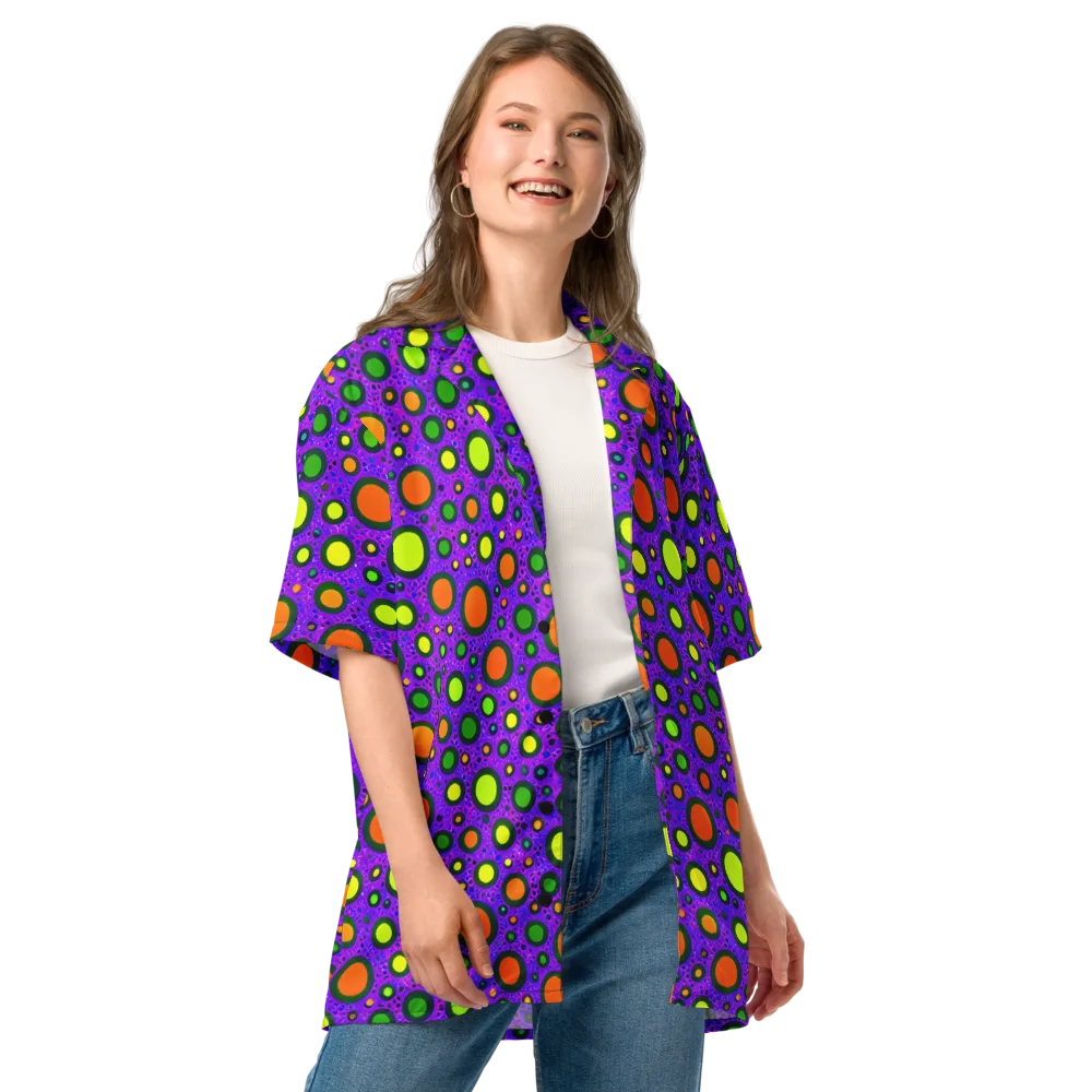 Luminous Bubbles on Button Shirt — Front