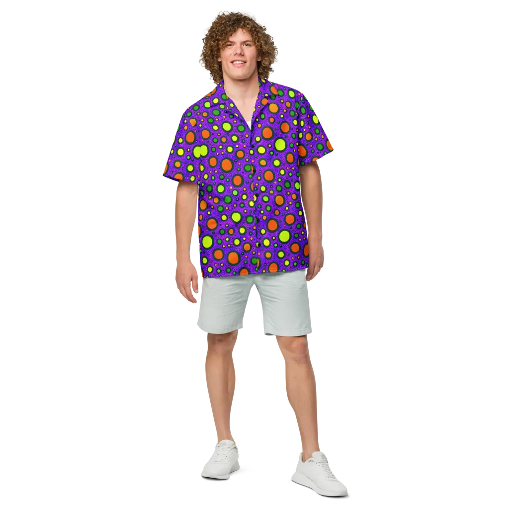 Luminous Bubbles on Button Shirt — Front