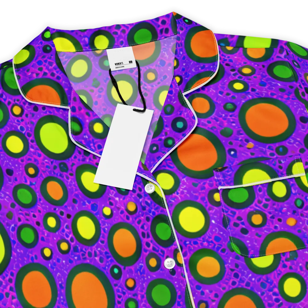Luminous Bubbles on Women's Short Sleeve Pajama Top — Product details