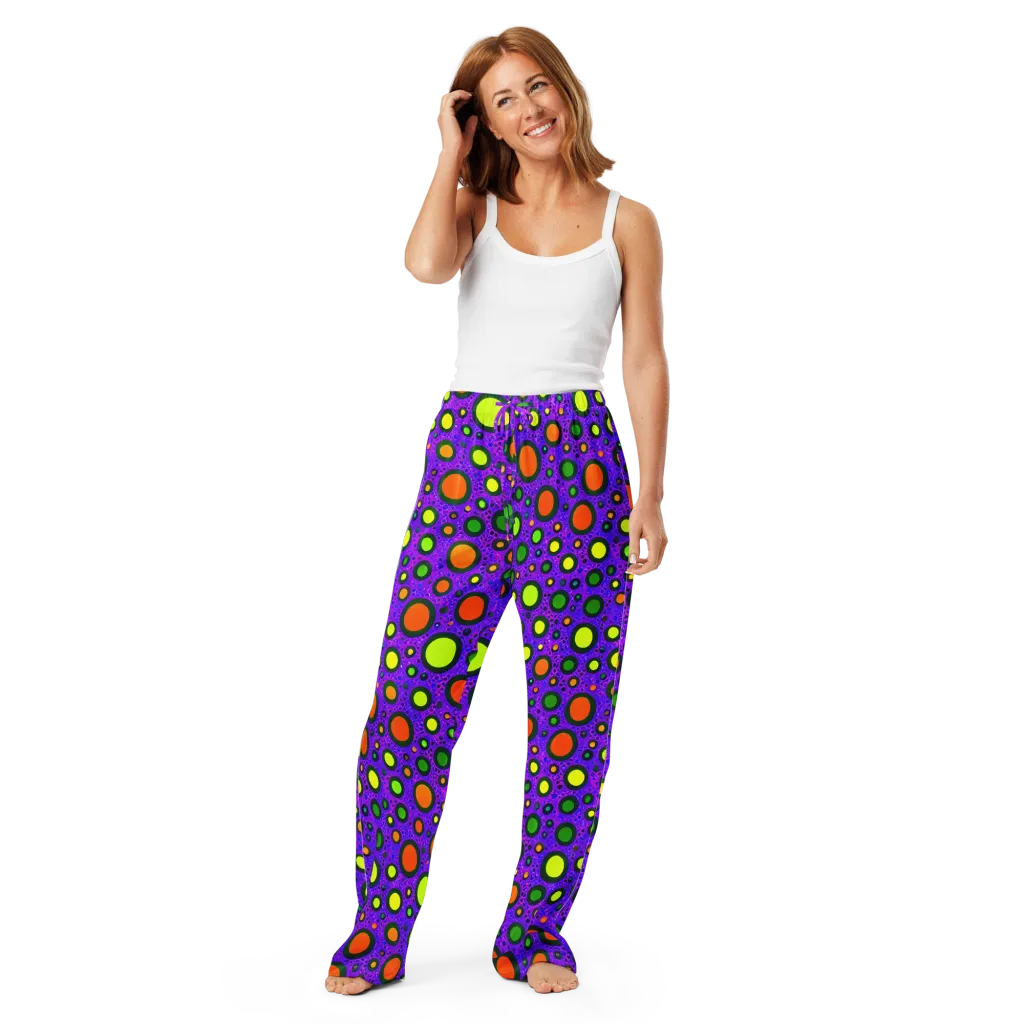 Luminous Bubbles on Women's Pajama Pants — Front