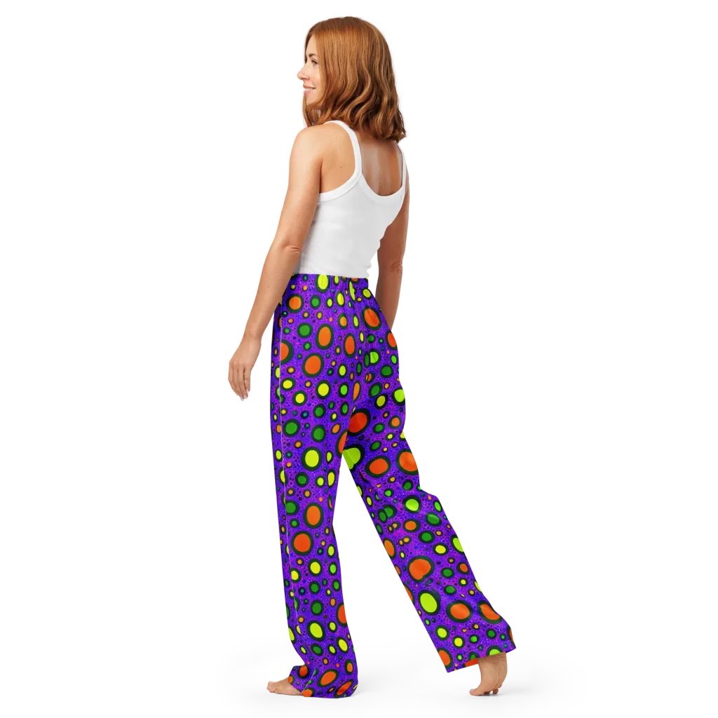 Luminous Bubbles on Women's Pajama Pants — Back