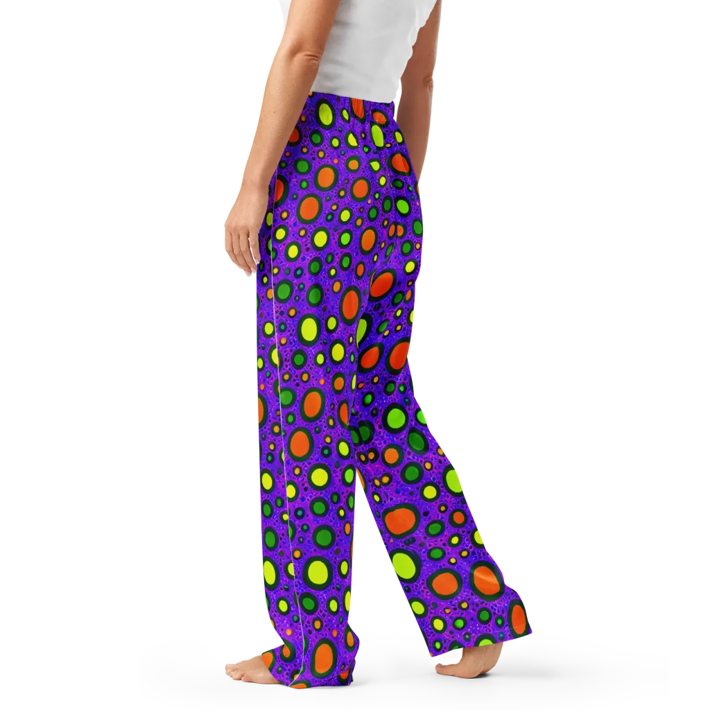 Luminous Bubbles on Women's Pajama Pants — Left