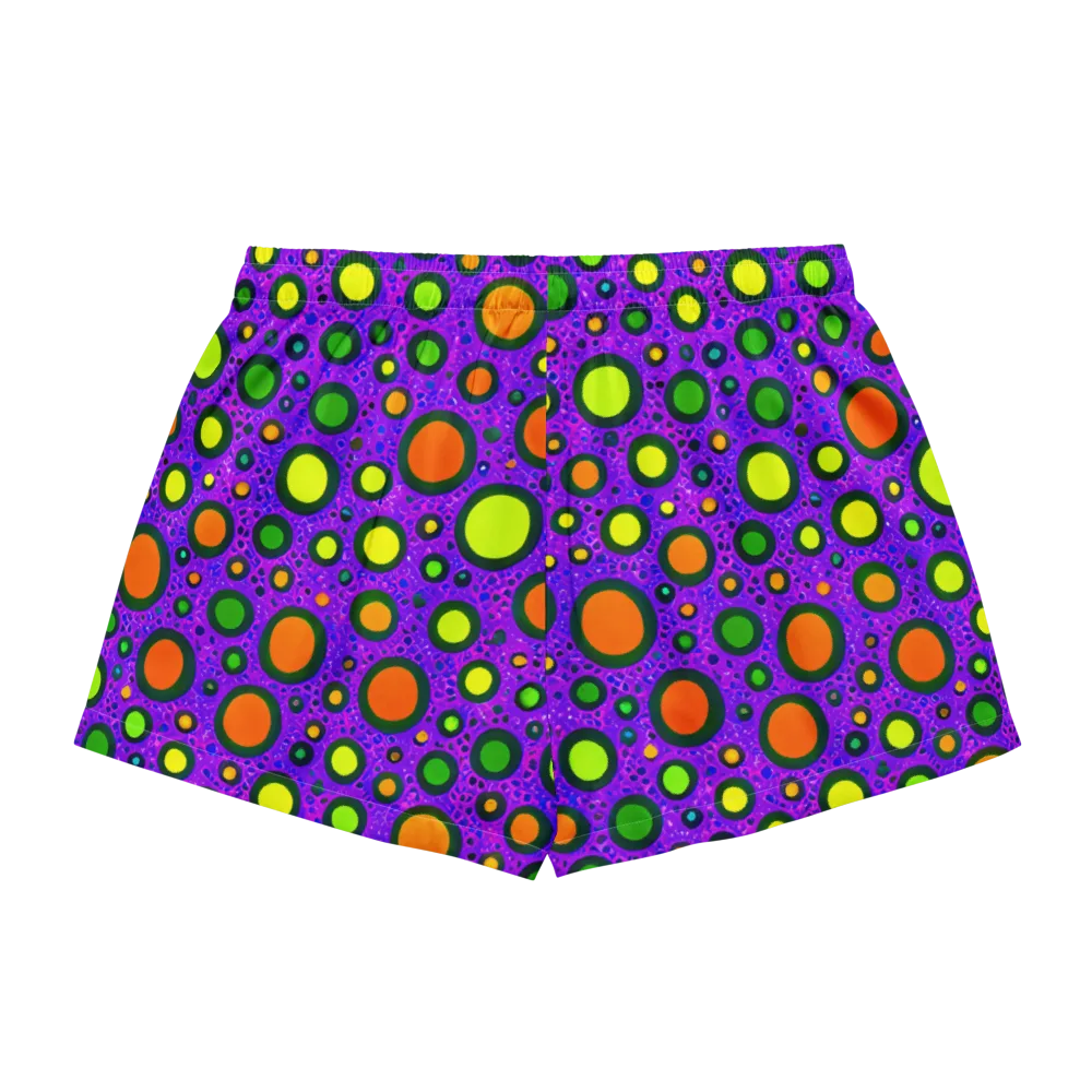 Luminous Bubbles on Women's Pajama Shorts — Back