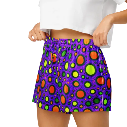 Luminous Bubbles on a Women's Pajama Shorts