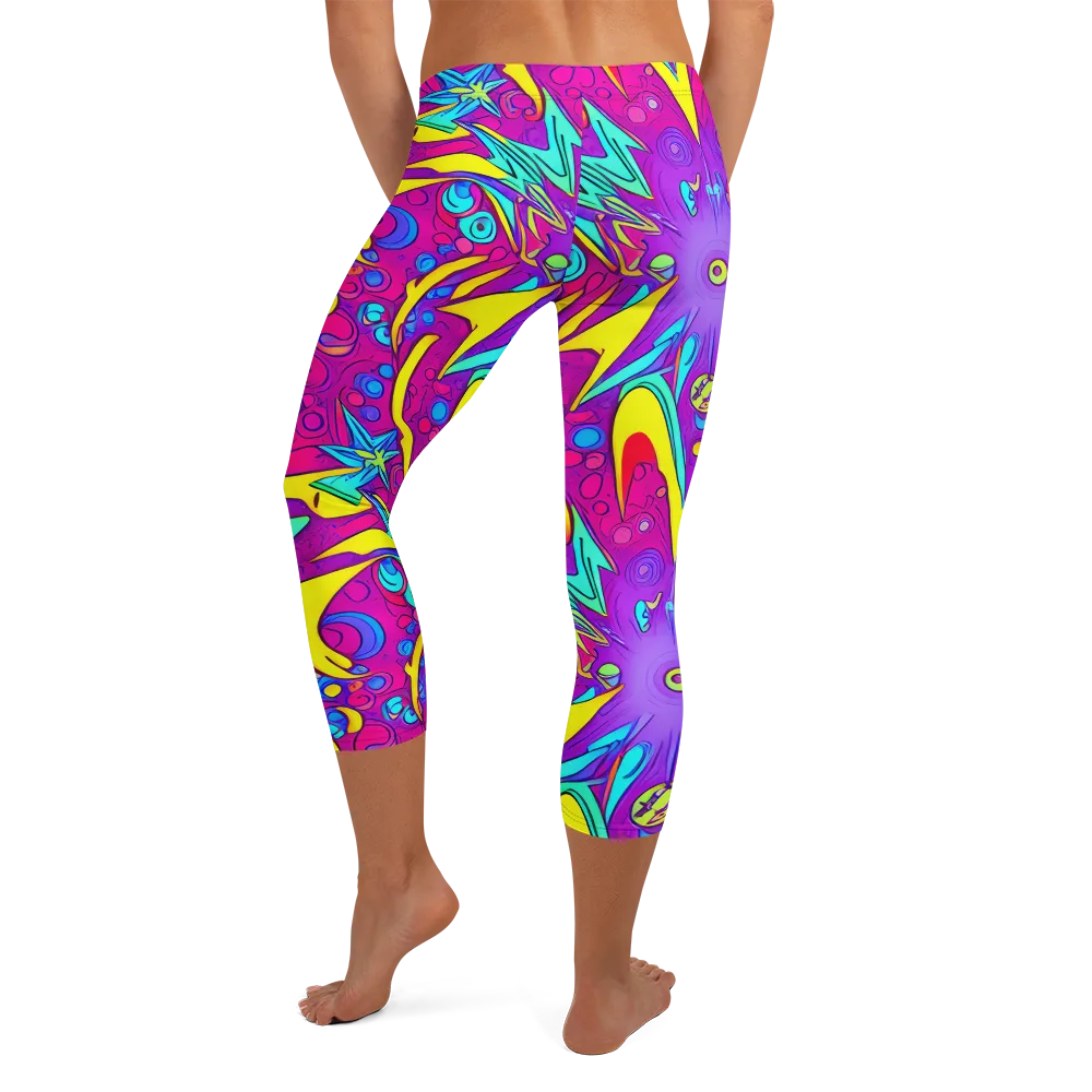 Nebula Radiance on Capri Leggings — Back