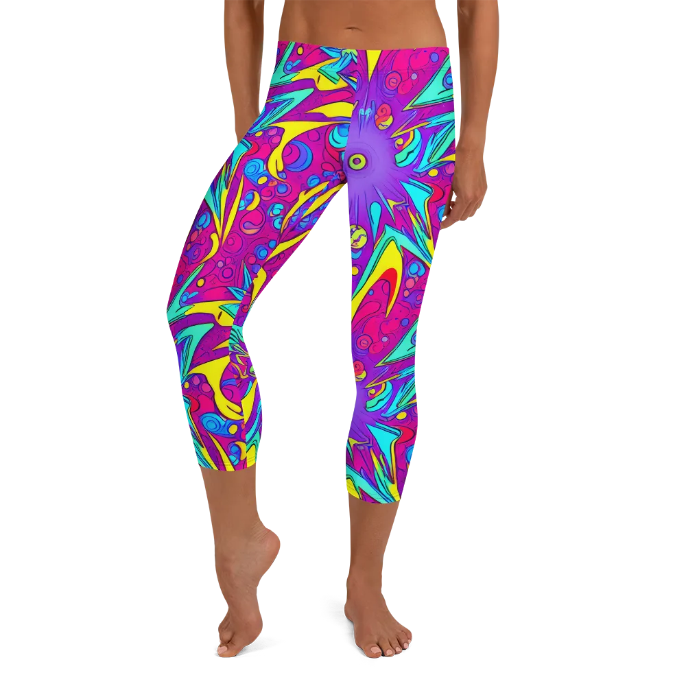 Nebula Radiance on Capri Leggings — Front