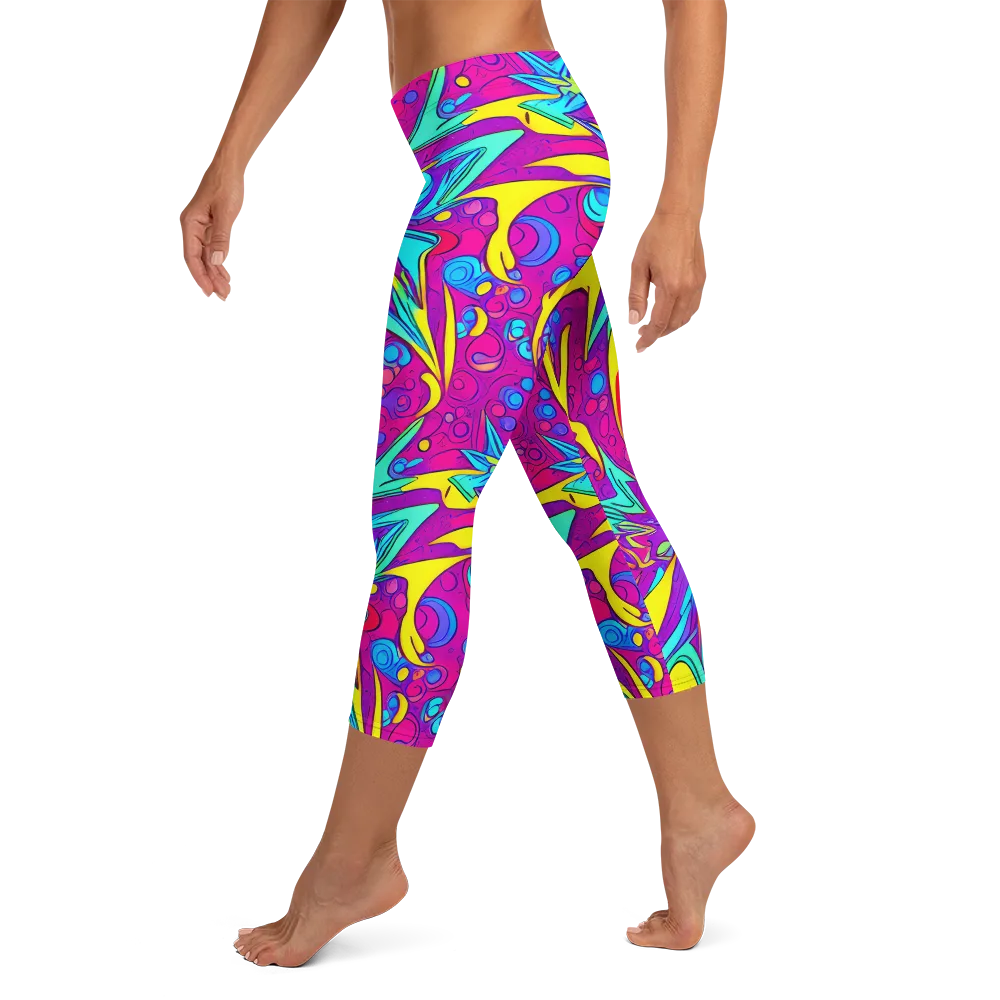 Nebula Radiance on Capri Leggings — Left