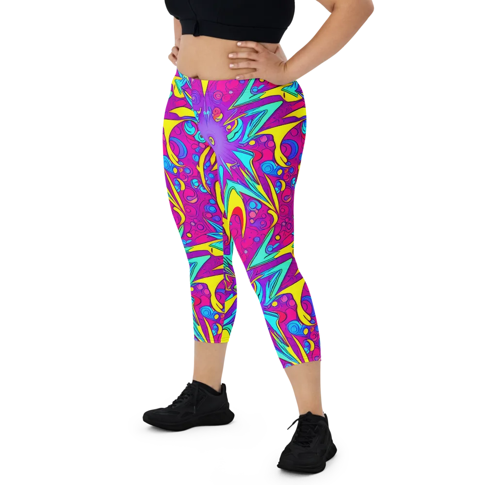 Nebula Radiance on Capri Leggings — Front