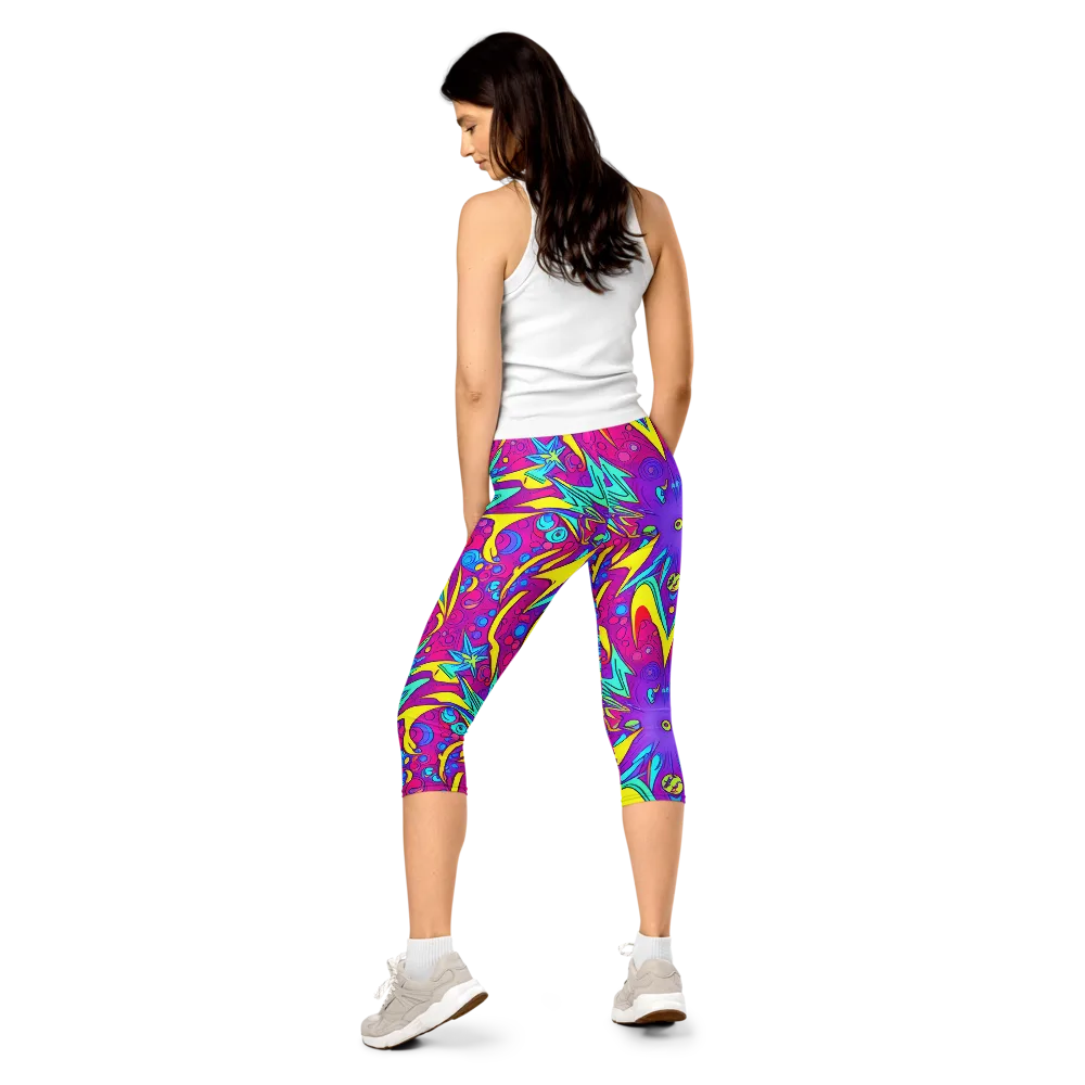 Nebula Radiance on Capri Leggings — Back