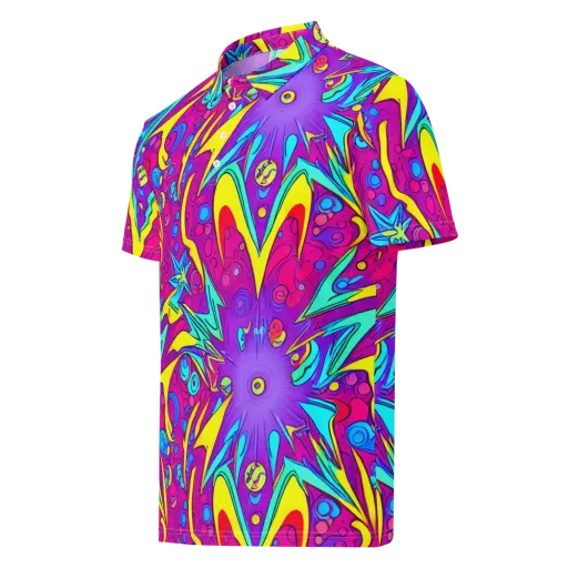 Nebula Radiance on a Men's Slim Fit Polo Shirt