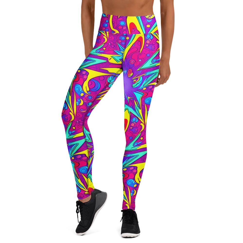 Nebula Radiance on Yoga Leggings — Front
