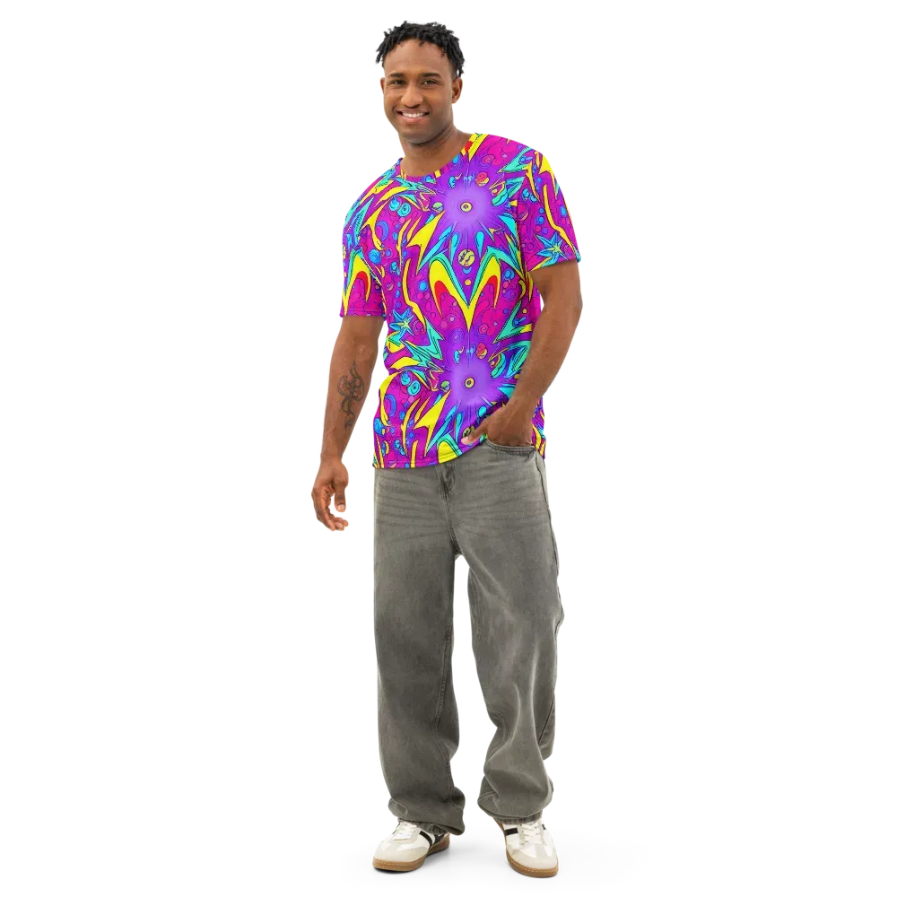 Nebula Radiance on Men's Cotton Crew Neck T-Shirt — Front