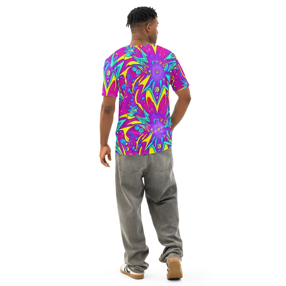 Nebula Radiance on Men's Cotton Crew Neck T-Shirt — Back