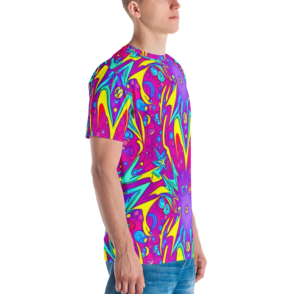 Nebula Radiance on Men's Crew Neck T-Shirt — Right