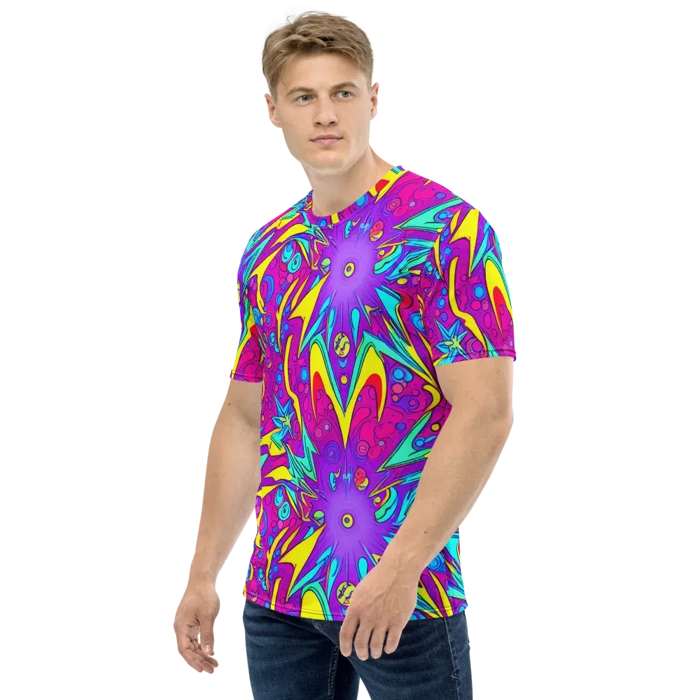 Nebula Radiance on Men's Crew Neck T-Shirt — Left