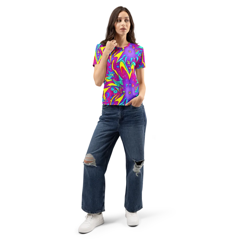 Nebula Radiance on Women's Crew Neck T-Shirt — Front