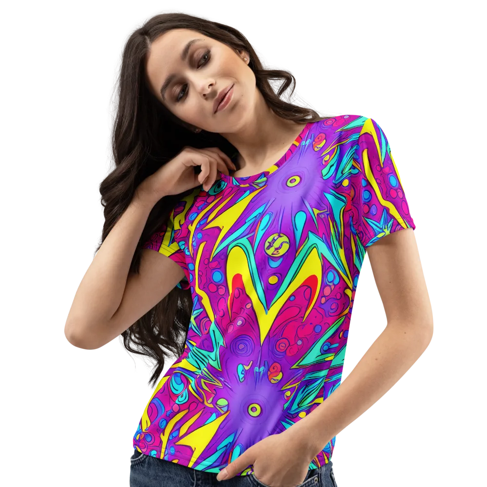 Nebula Radiance on Women's Crew Neck T-Shirt — Left Front
