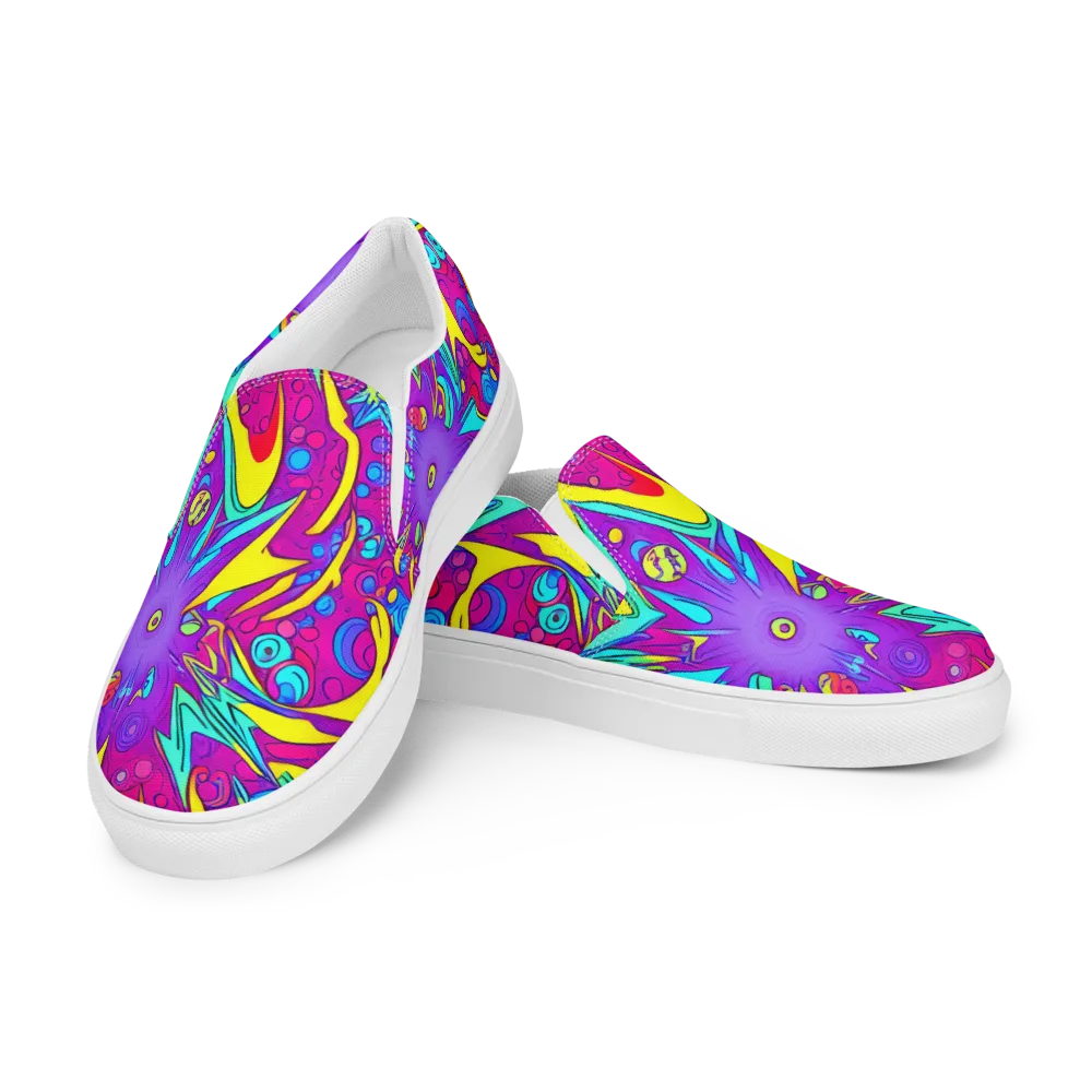 Nebula Radiance on Men's Slip-On Canvas Shoes — Left Front