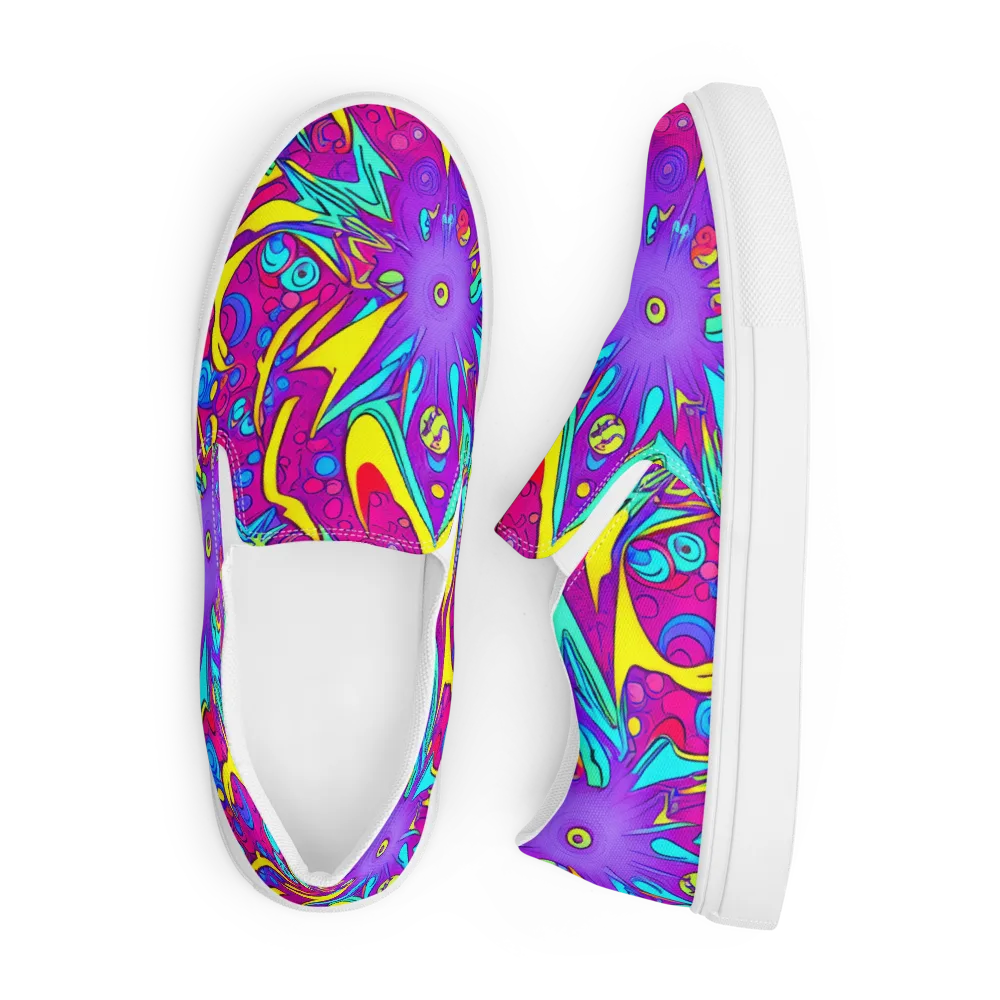 Nebula Radiance on Men's Slip-On Canvas Shoes — Front
