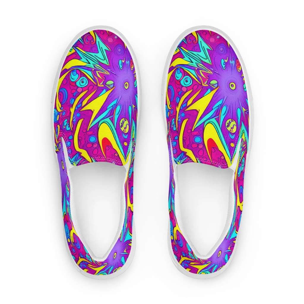 Nebula Radiance on Women's Slip-On Canvas Shoes — Front
