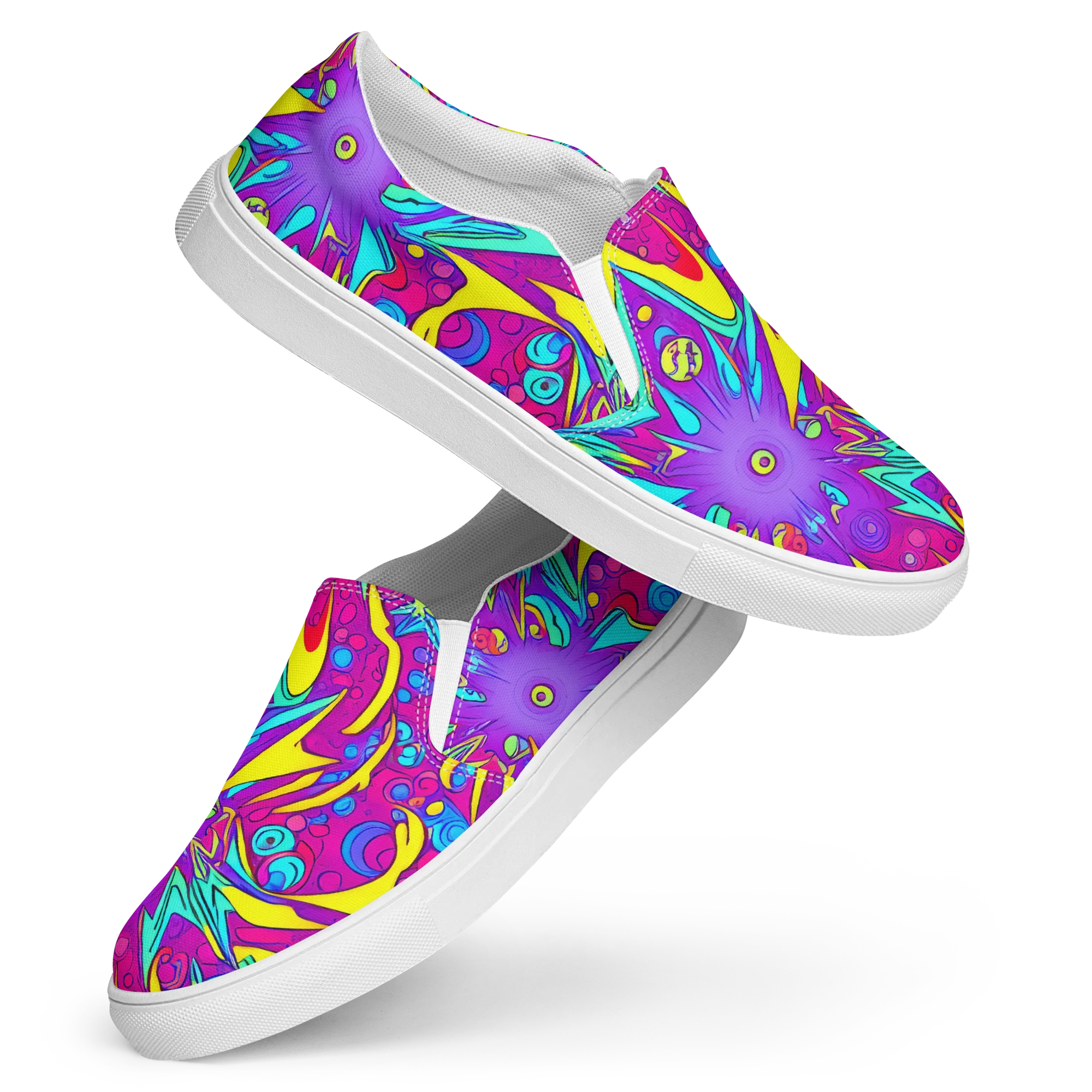 Nebula Radiance on Women's Slip-On Canvas Shoes — Front