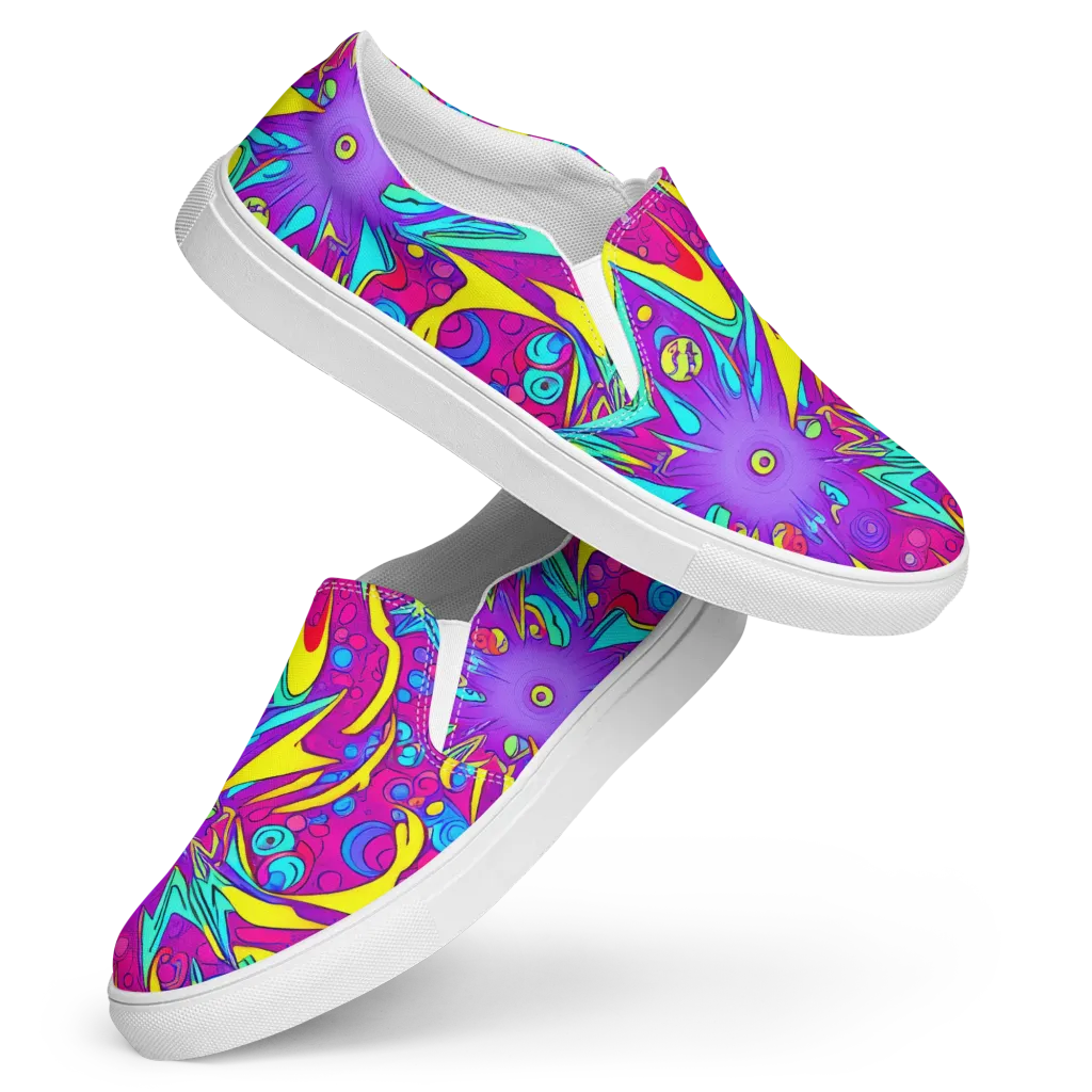 Nebula Radiance on Women's Slip-On Canvas Shoes — Front