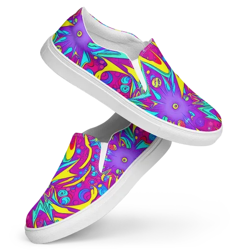 Nebula Radiance on a Women's Slip-On Canvas Shoes