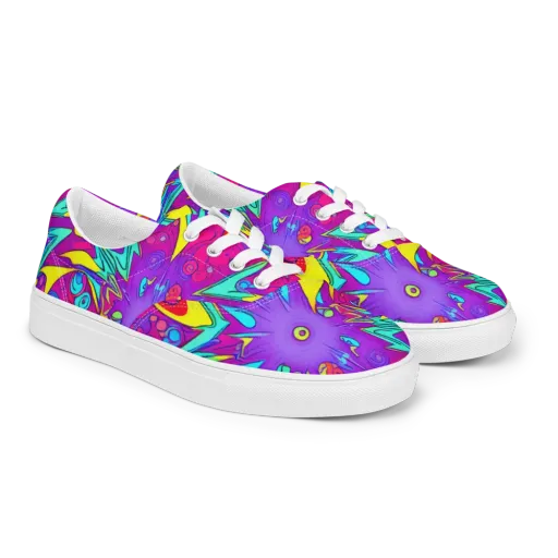 Nebula Radiance on a Men's Lace-Up Canvas Shoes