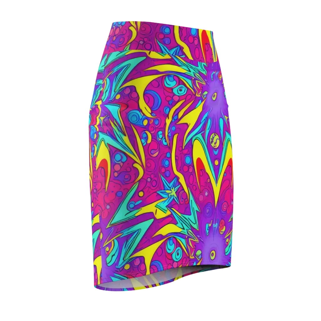 Nebula Radiance on Pencil Skirt — Front Side