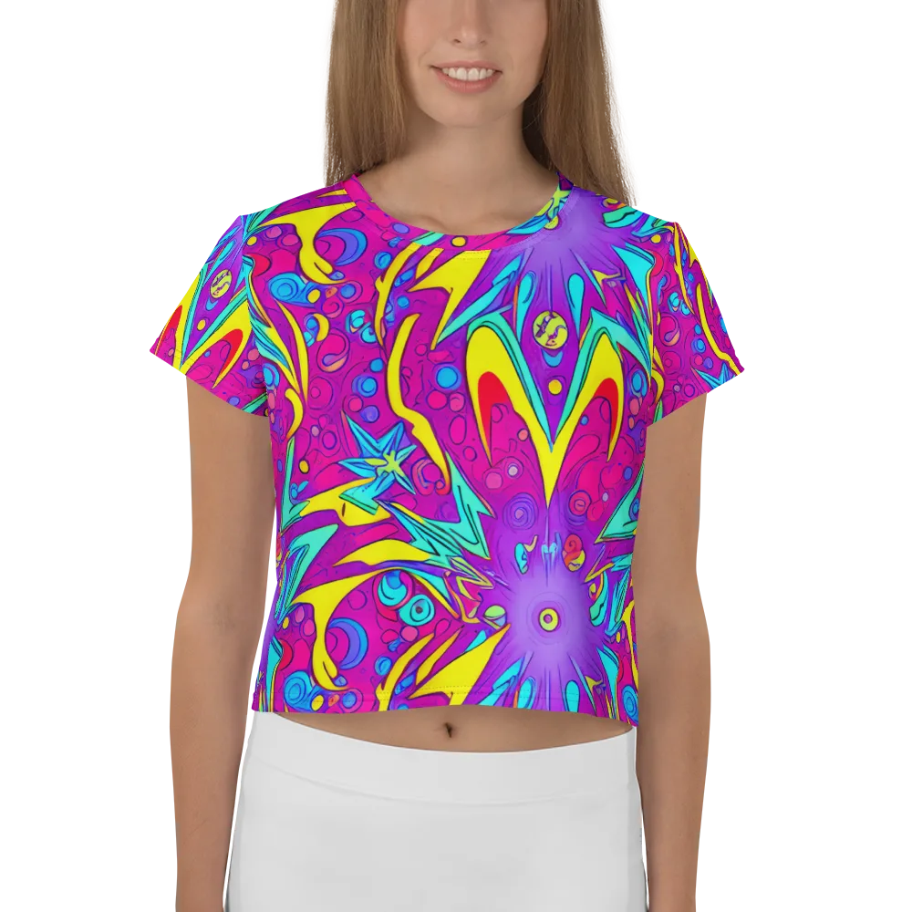 Nebula Radiance on Crop Tee — Front