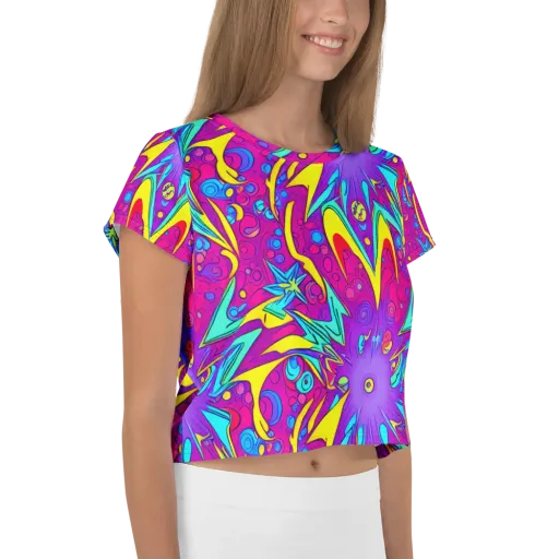 Nebula Radiance on a Crop Tee