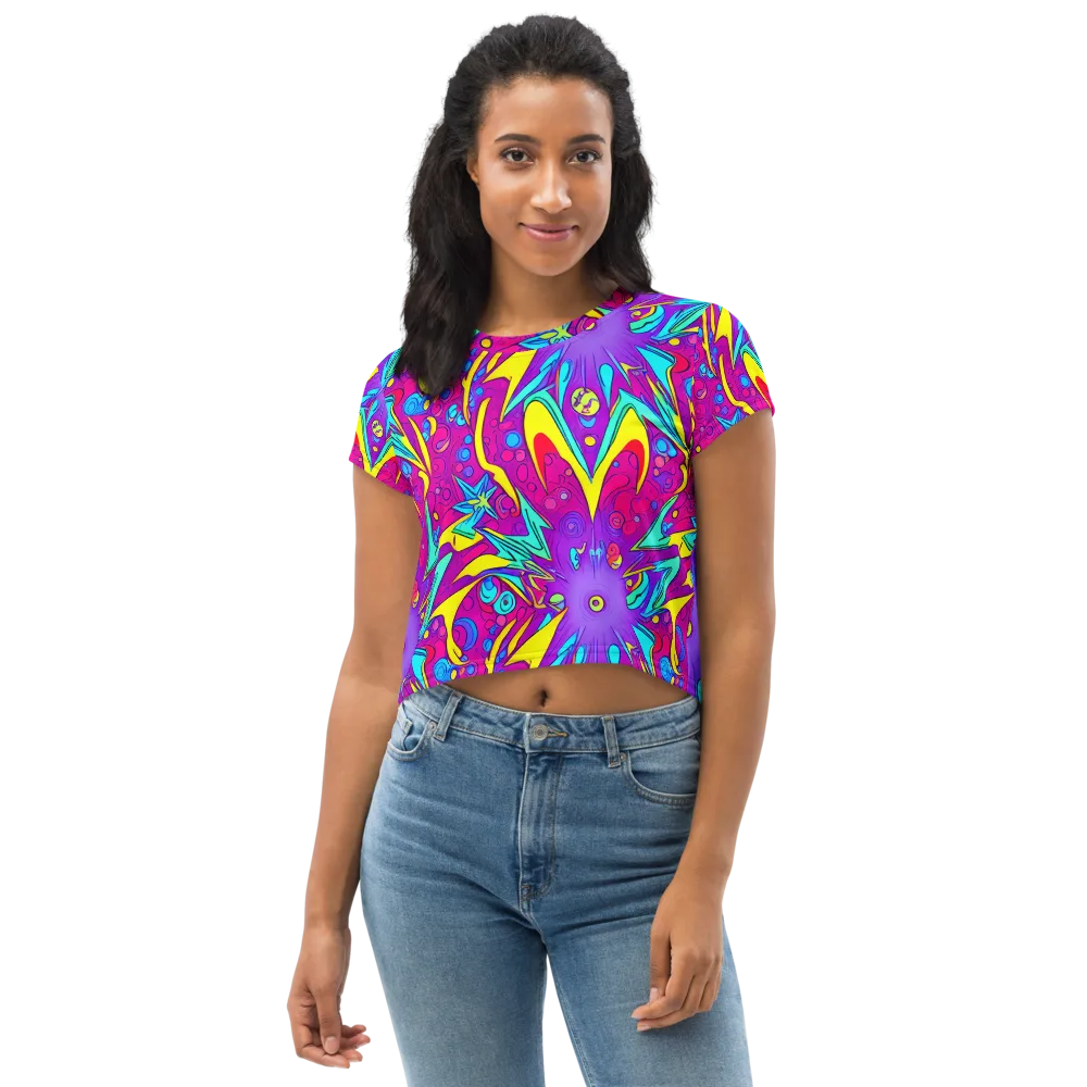 Nebula Radiance on Crop Tee — Front
