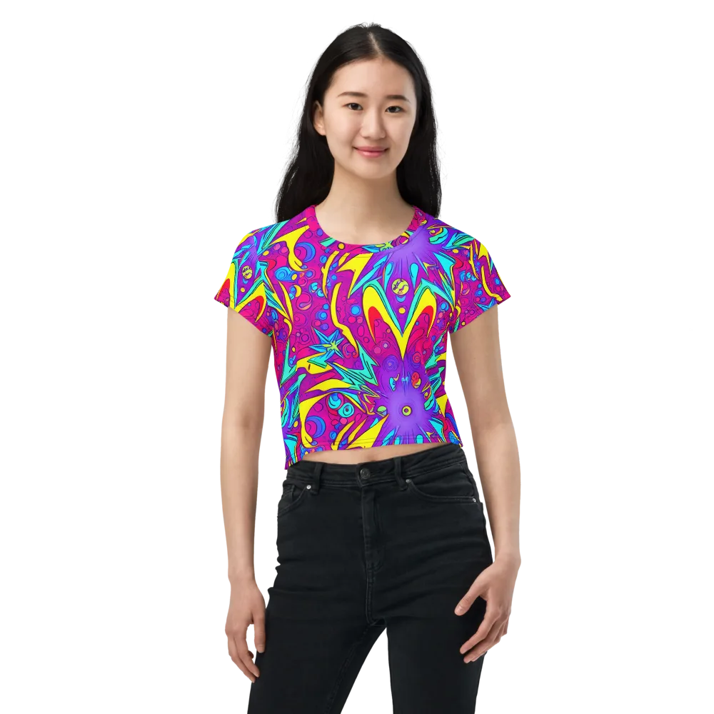 Nebula Radiance on Crop Tee — Front