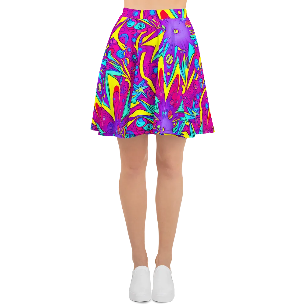 Nebula Radiance on Skater Skirt — Front