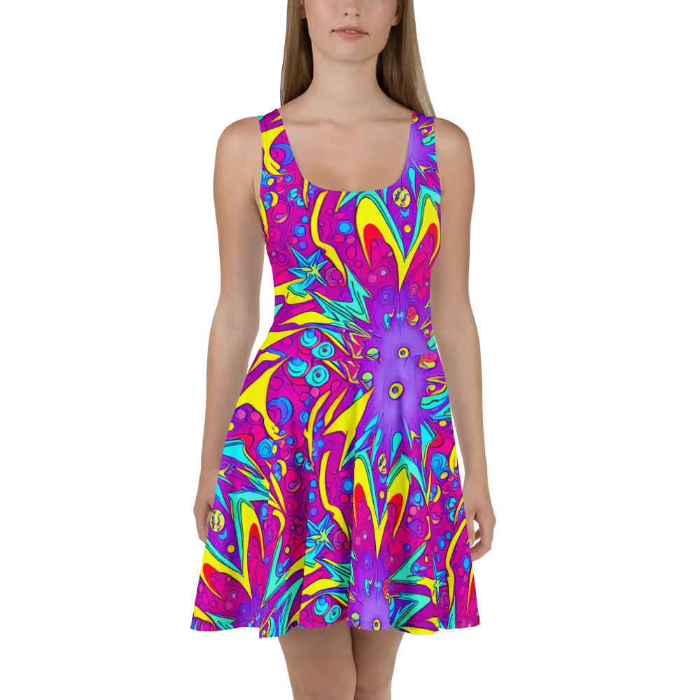 Nebula Radiance on Skater Dress — Front