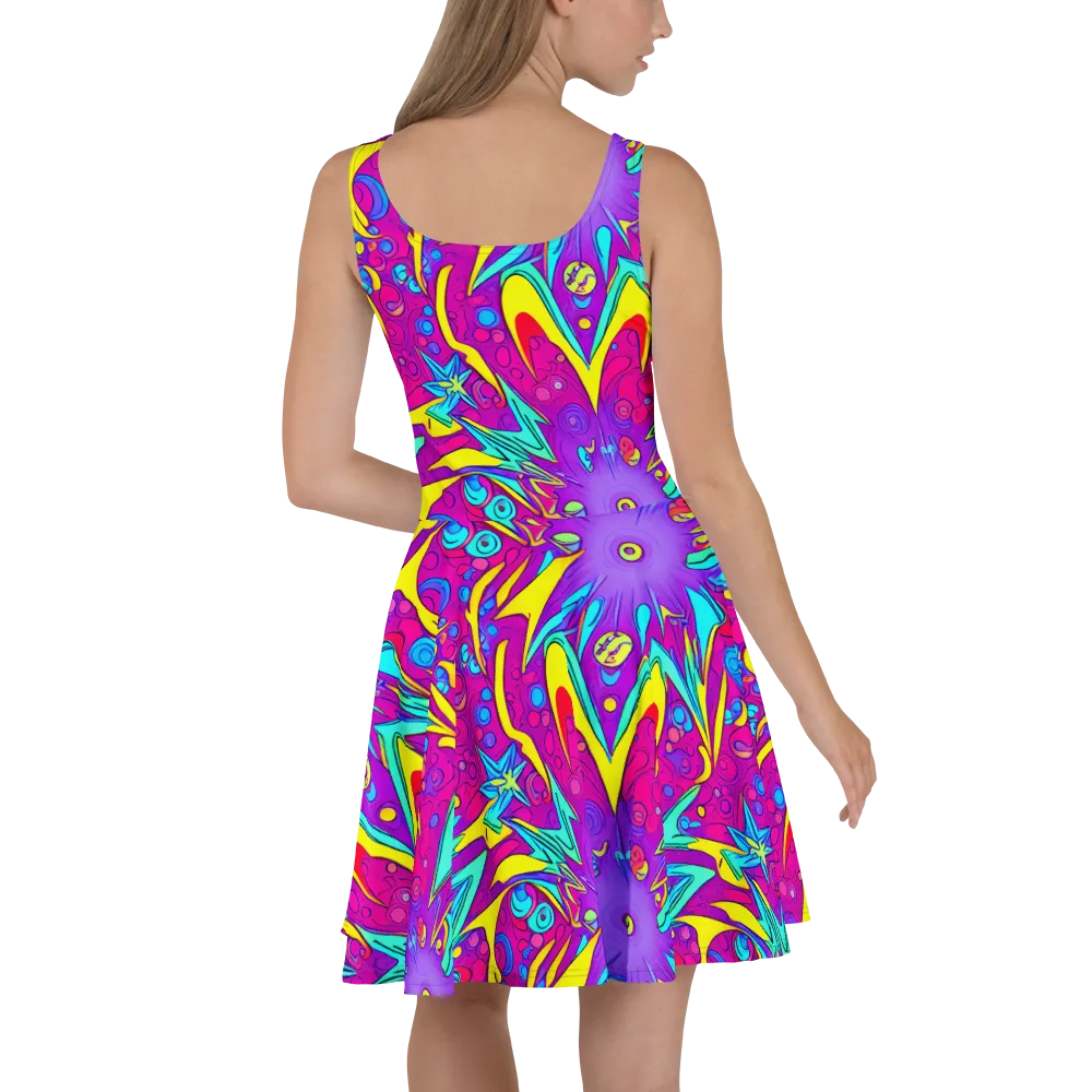 Nebula Radiance on Skater Dress — Back