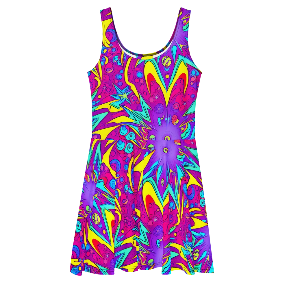 Nebula Radiance on Skater Dress — Front