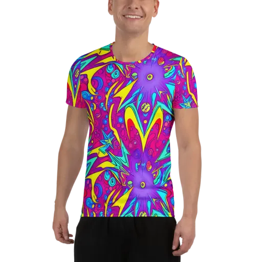 Nebula Radiance on a Men's Athletic T-Shirt