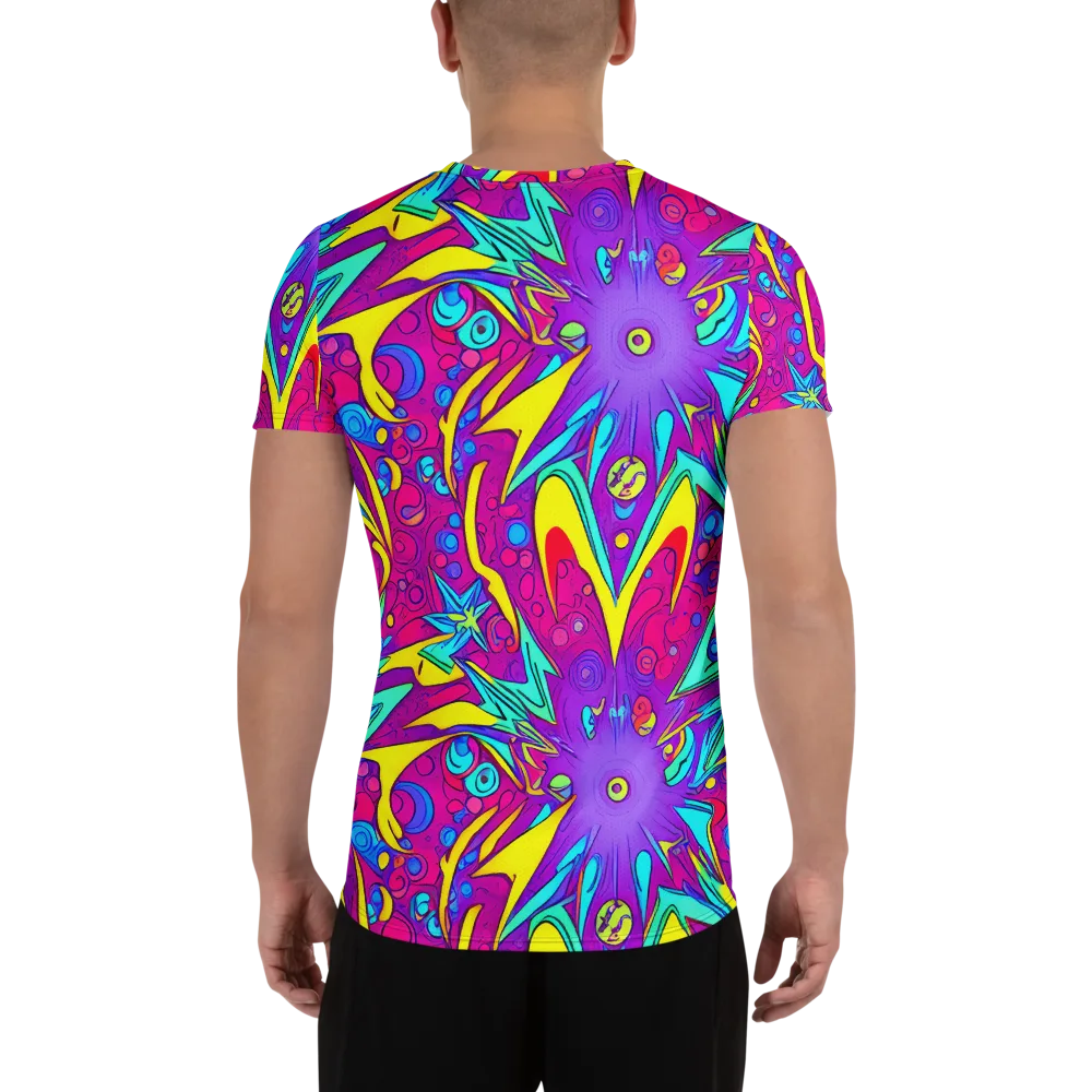 Nebula Radiance on Men's Athletic T-Shirt — Back