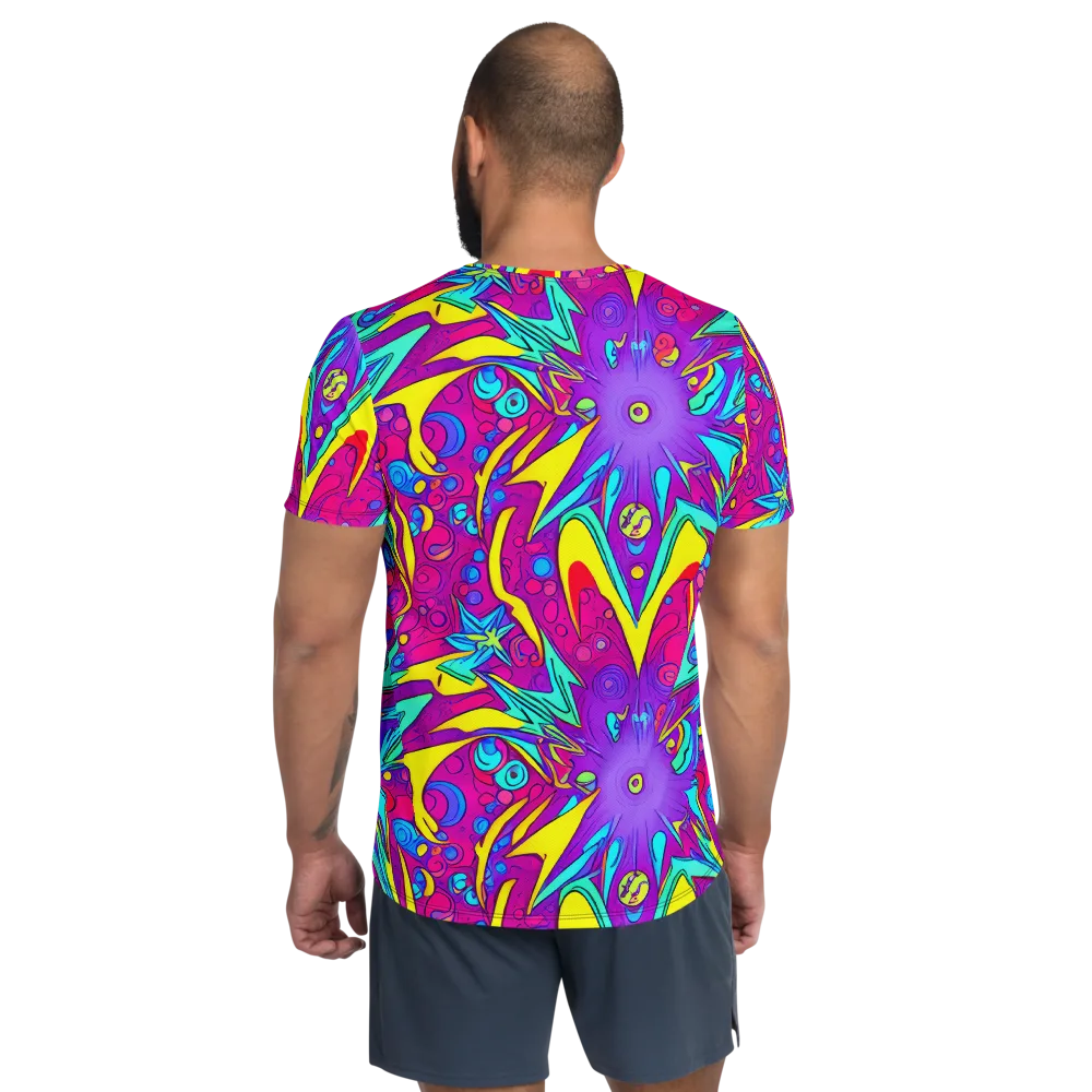 Nebula Radiance on Men's Athletic T-Shirt — Back