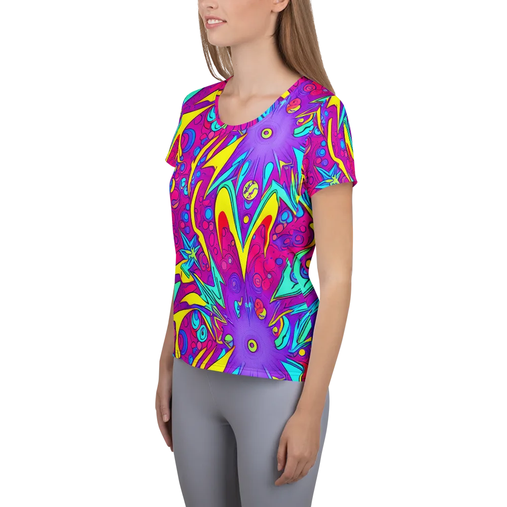Nebula Radiance on Women's Athletic T-Shirt — Left